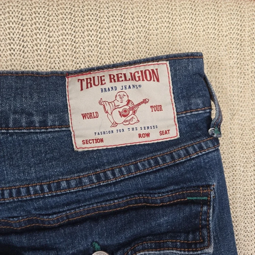 True Religion Jeans Mens 36x31 Blue Rocco Relaxed Skinny Stretch Denim Pants